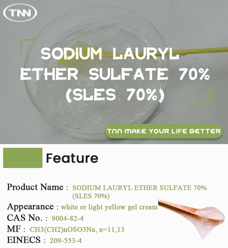 Sodium Lauryl Ether Sulfate 70 CAS 68585-34-2 SLES 70% Texapon N70